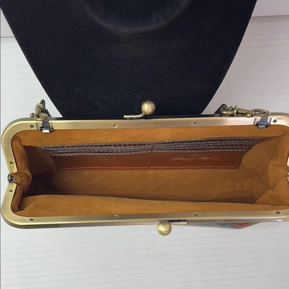 PATRICIA NASH Rustic Nature Potenaz Floral Leather Handbag Purse - Picture 6 of 7